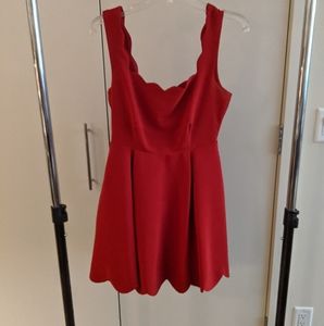 Red mini dress